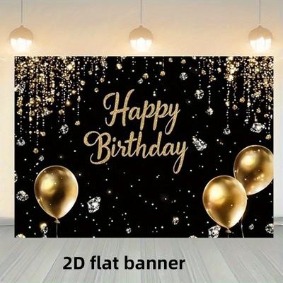 1pc, 2Dflat, Minimalist Luxury Style Banner, Suitable for Home Decoration, Birthday Decoration, Enhances the Style of Your Home.