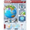 Magnetic Levitation 3D Globe for Students - Large Size, Ideal for Elementary & Junior High School