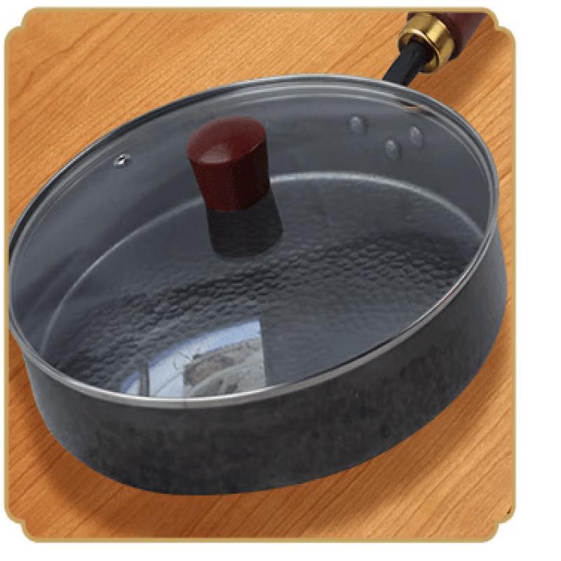 Wutuo 24CM Cast Iron Flat-Bottom Frying Pan