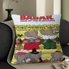 Funda de Almohada de Dibujos Animados Babar El Elefante para Dormitorio y Sala de Estar Cubierta Decorativa para Cojín de Sofá