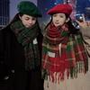 Thicken Plaid Scarf Cashmere Shawl Tassel Shawl Simple Warm Scarf  Couple