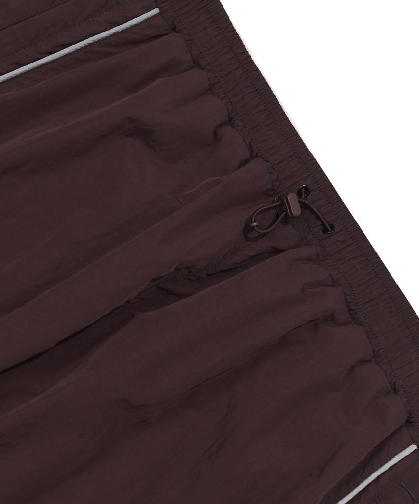 PHYPS MOTORCYCLE Basic Logo Nylon Track Pants Burgundy