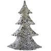 Cream Sisal Decorative Christmas Tree with Silver Sequins