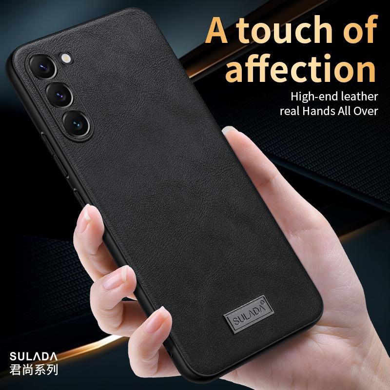 Custodia in Pelle PU Premium per Samsung Galaxy S23 S23 Ultra Plus Sottile Elegante Presa Morbida Antiurto Anti-Graffio Cover Protettiva