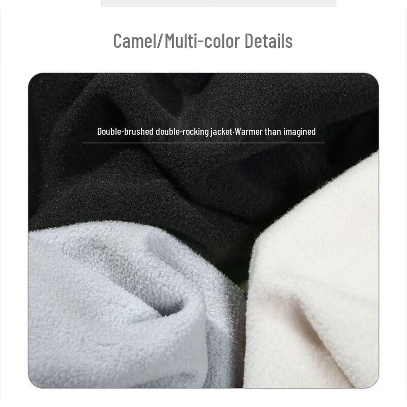 CAMEL Men's JF8351 Stand-Collar Fleece Jacket