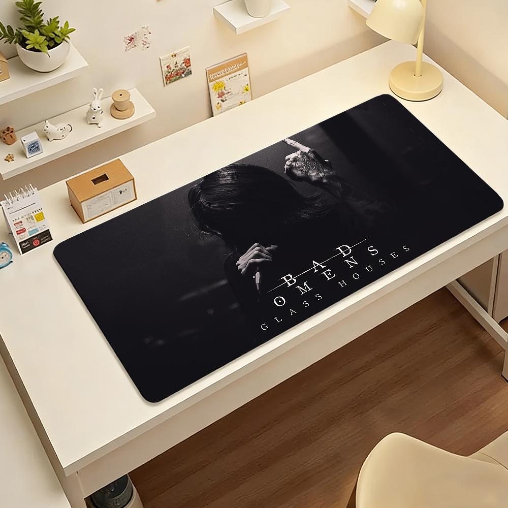 BBad OOmensS Mouse Pad Nonslip Locking Edge DeskMat PC Laptop Accessories Rubber Office Keyboard Large Game XXL Carpet