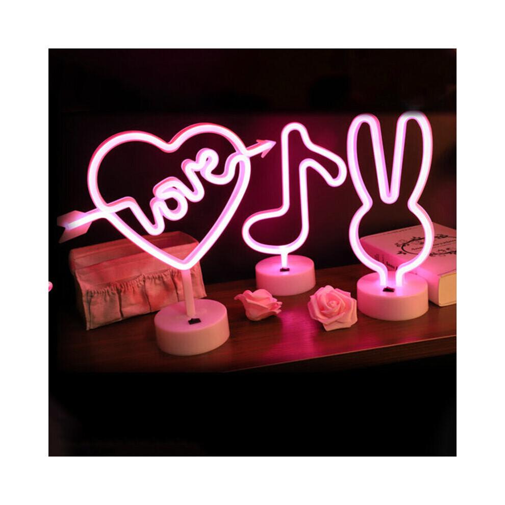 (Love sign light) Upgrade Neon Night Light Rabbit Vibrato Anchor Bigmouth Bird Creative Night Light Spot