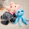 Colorful Ocean Theme Stuffed Plush Toys Turtle Starfish Octopus Devil Fish Plush Filled Animal Doll Under The Sea Birthday Gifts