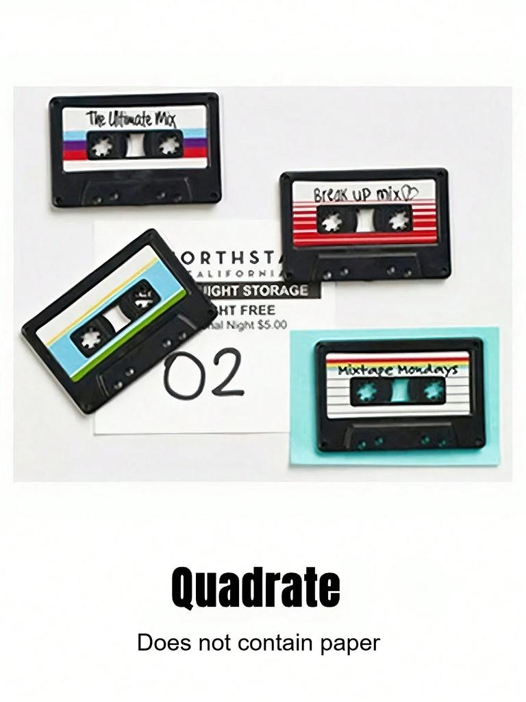 Vintage Fridge Magnets, Cassette Tape And Record Style,Home Refrigerator Decoration,Office And Household Desktop Ornament