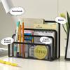 Simple Metal Table File Rack Mesh Three Layers Mail Holder Magazine Organizer School Office