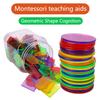 Children Transparent Blocks Montessori Toys 3D Geometric Shapes DIY Sensory Play Parish Educational Learning Light Table Toys