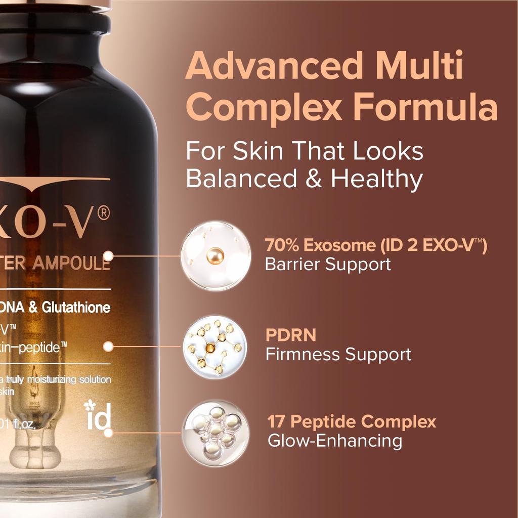 idplacosmetics EXO-V Booster Ampoule 30ml (1.01 fl oz) – Contains PDRN and Glutathione