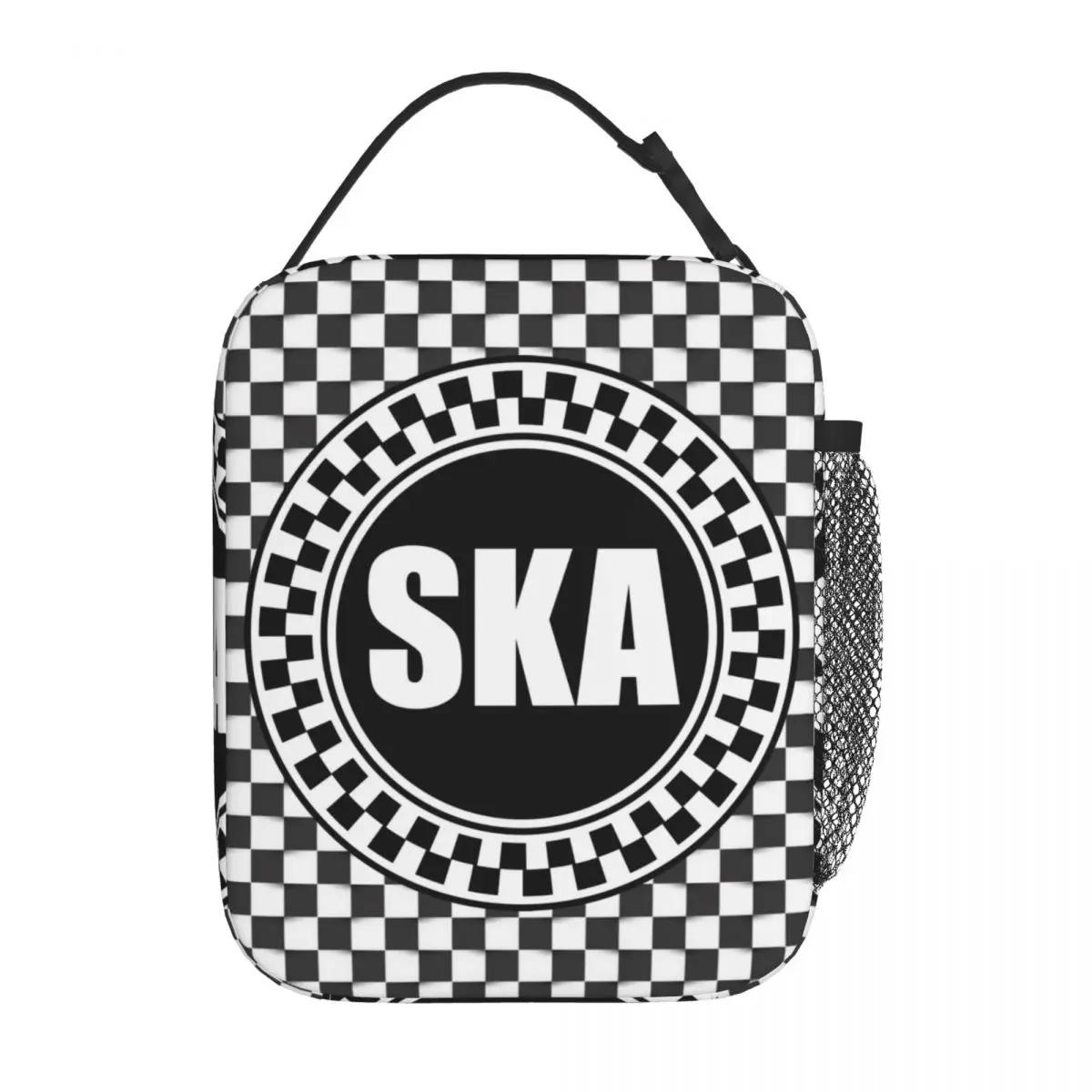 

Специальные предложения Ska клетчатые изолированные сумки для обеда 2-х тоновые музыкальные пищевые контейнеры сумки портативный охладитель термобоксы для обеда на работе 26x21x11CM белый