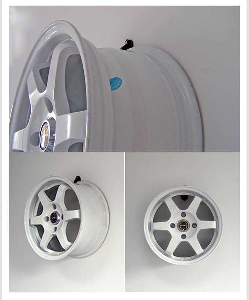 Universal 10pcs Plastic Tire Wheel RIM Hub Hook Wheel Shop Display Stand Rack Wall Mounted Hanging Hook With 24Sets Expansion screws