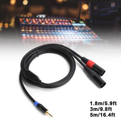 3.5mm Male To 2 XLR Male Cable Audio Line Cable Supply for Mixer Power Amplifier Audio Accessory Sound Equipment XLR Audio Cable