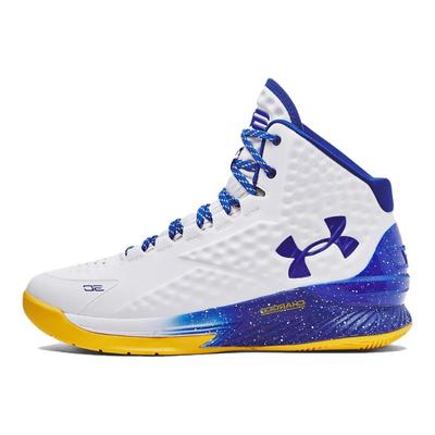 Curry 1 Retro Dub Nation 2023 Unisex Sneakers Hvid Kongeblå 3024397-101