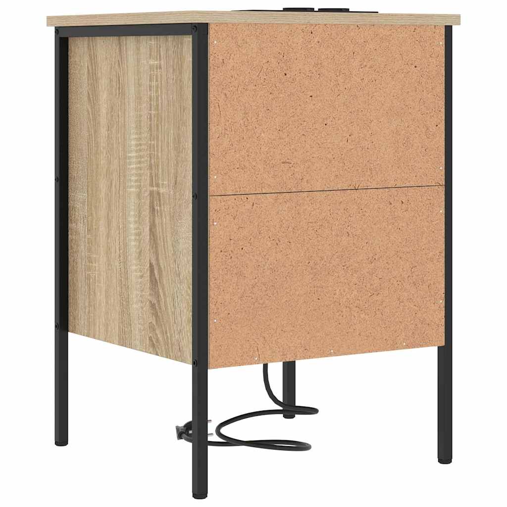 Nightstand 2 Pcs Sonoma Oak 42 X 41 X 61 Cm Engineered Wood
