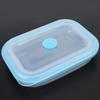 600ml Rectangular Portable Food Grade Silicone Folding Lunch Box Food Container (Yellow)
