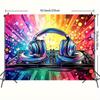 1pc Music Theme Backdrop Banner - Durable Polyester DJ Pattern Colorful For Wedding Birthday Christmas Graduation Ceremony - Indoor Outdoor