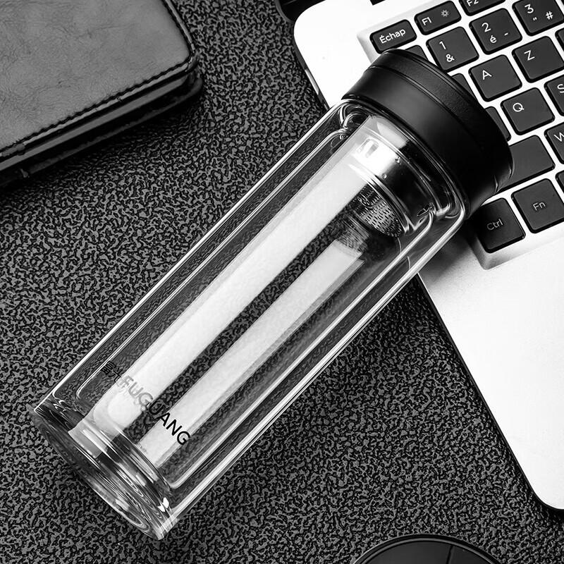 Fuguang Xuanming Double-Layer Glass Tea Infuser Bottle
