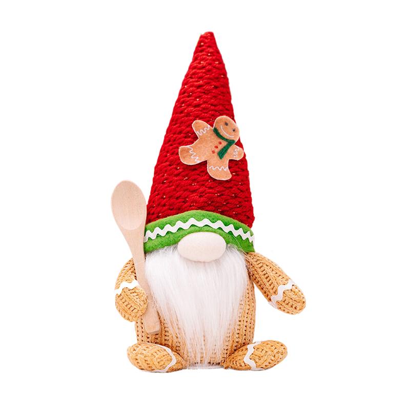 

Рождественский пряничный человечек, кукла, светящийся эльф, гном, рождественское украшение, домашний рождественский новый год, детский подарок красный