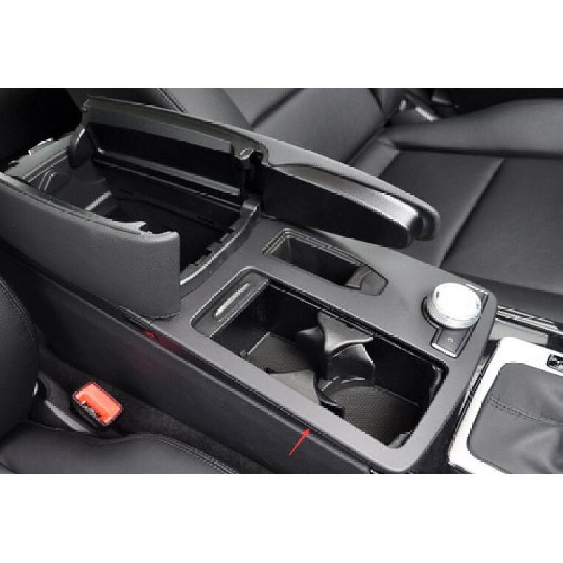 For Benz E-Class Cover Trim Console Shift Water Cup Steel Carbon Fiber 2010-2013