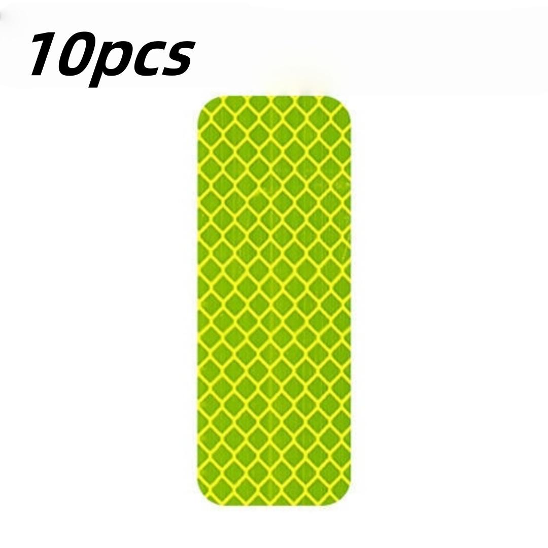 

10 шт. Светоотражающие наклейки для автомобиля Безопасный ночной свет Водонепроницаемые Самоклеящиеся Предупреждающие Противоударные Полосы для Транспортных Средств Ночью