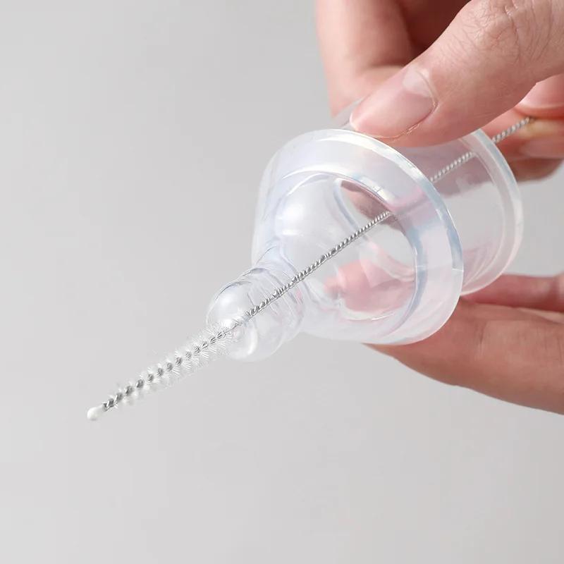 30Pcs Stainless Steel Cleaning Brush for Drinking Straws Silicone Metal Glass Straws Soft Hair Cleaner Brushes Household Tools