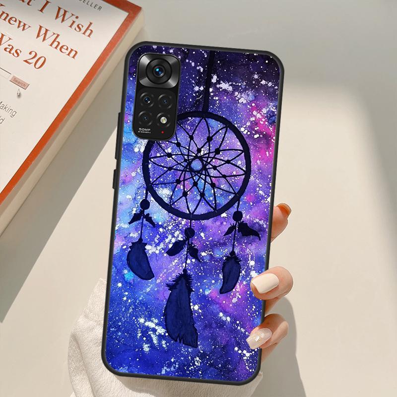 Dream Catcher Feather Wolf Case For Xiaomi Redmi Note 11 10 9 8 Pro Note 11S 10S 9S 8T K50 K40 9A 9C 10A 10C Cover