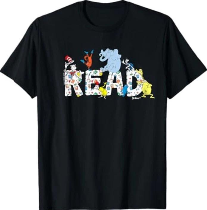 Dr. Seuss Characters Read Design T-Shirt S