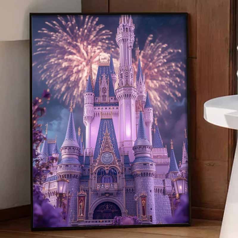 Disney Diamond Painting 5D DIY Enchanted Castle Diamond Painting Art Diamond Painting Kit Adult/Beginner Gift Idea Home Decor