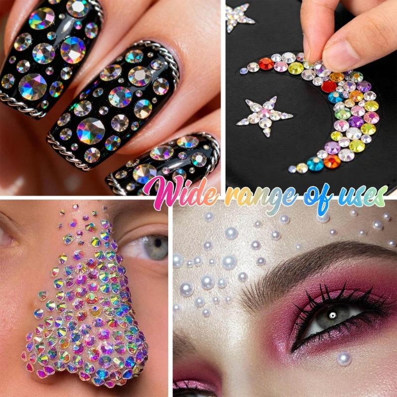 Resin AB Glittering Flat Back Rhinestones For Nail Art In 3mm 4mm 5mm 6mm Sizes With Jelly Color Option 10000pills/Box