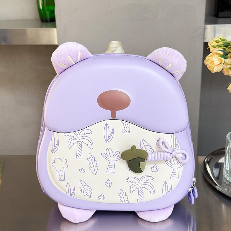 Cartoon Backpack Bear Kidss Hard Shell Schoolbag Fashionable Backpack Versatile
