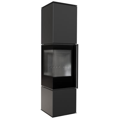 Wood Burning Steel Stove KRATKI REN/L Left Ø 150 7 kW Black Thermotec