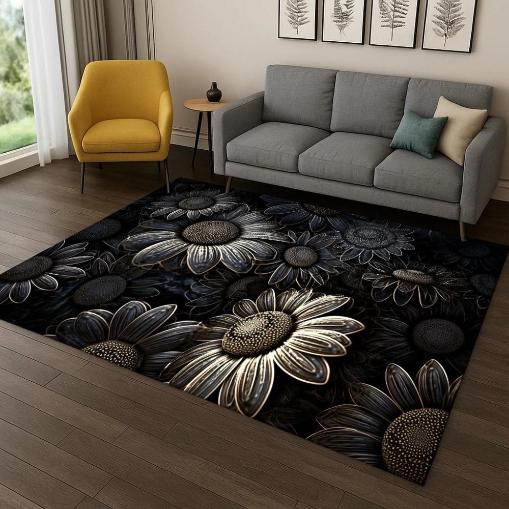 Daisy Sunflower Flower Pattern Carpet Rug for Home Bedroom Living Room Sofa Doormat Kitchen Decor Living Room Decoration Carpet