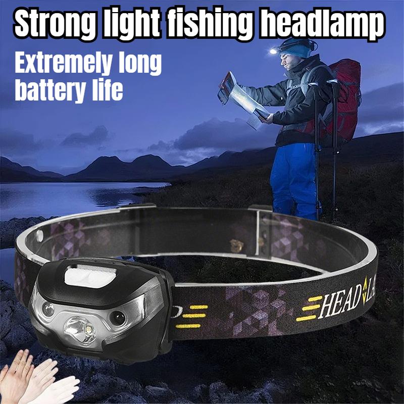 Powerful Sensor LED Headlamp USB Rechargeable Head Flashlight Headlight Waterproof Torch for Outdoor Camping Fishing Lantern