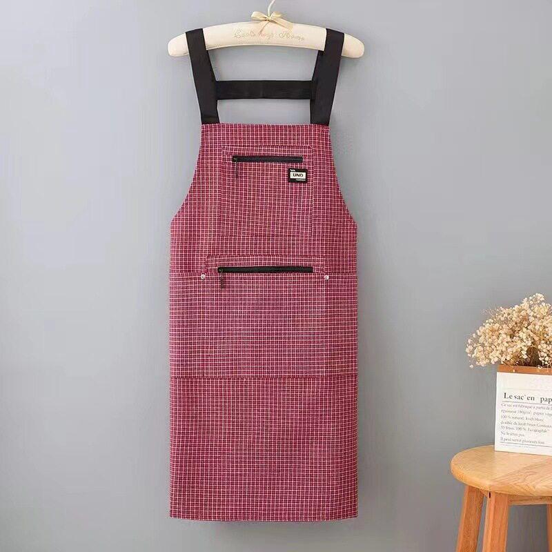 Kitchen Apron Fashionable Linen Striped Aprons For Restaurant Work Chef Waiter Adjustable Size Household Kitchen Cleaning Apron