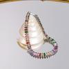 High-End Women's Baroque Geometric Zircon Bracelet with Seven-Color Square Diamonds
