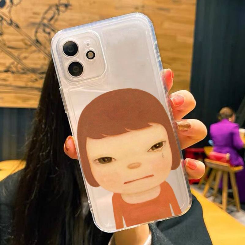 Yoshitomo Nara Phone Case For iPhone 11 12 13 14 Mini Pro Max XR X XS TPU Clear Case For 8 7 6 Plus SE 2020