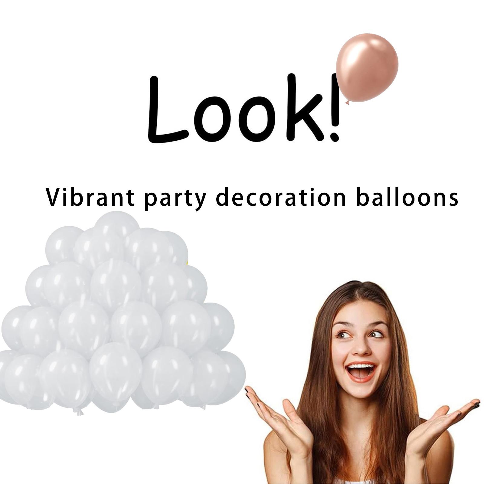 

105 Balloons 12 Inches, Suitable For Boys And Girls Birthdays, Baby Parties, Gender Revealing, Wedding Decoration One Size білий