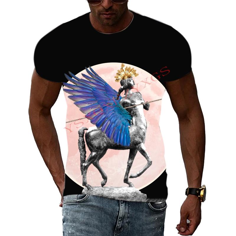 

Стрілець Романтична історія Естетичний 3D оригінальний принт Чоловіча та жіноча модна індивідуальна футболка з коротким рукавом і круглим вирізом 6XL