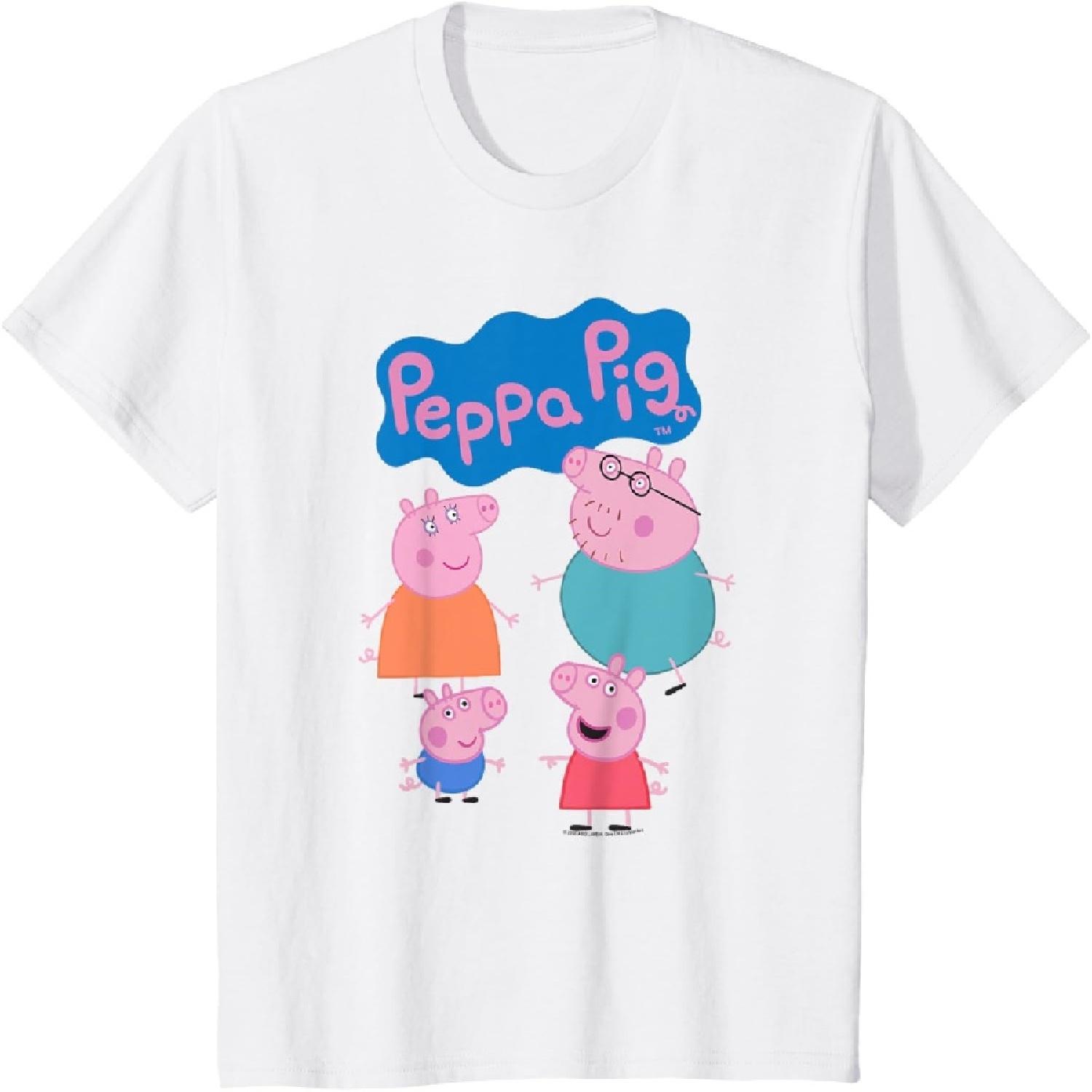 Детская футболка с изображением семьи Свинки Пеппы S