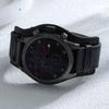 BUREI Men's Analog Quartz Watch, Waterproof, Simple Design, Chronograph, Black Leather Strap, Made In Japan, Battery-Operated, Gift