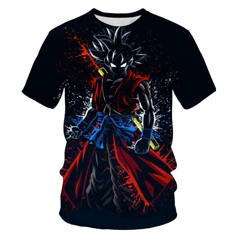 Haijian02 Anime Dragon Ball Goku Print T-shirts Cartoon Shirt Zomer Ademend T-shirt En Comfortabele T-shirts Herenkleding Tops L