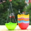 1Pc 40/50Cm Imitation Rattan Hanging Basket Flower Pot Chain With 3 Hooks Chains Plants Plant Grow Basin Home Garden Decor