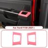 Interior Rear Door Handle Cup Holder Panel Trim Bezels For Ford F150 2021+ Pink