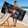 Name Custom Tupac Print Beach Towel, Large Soft Quick Dry Towel for Beach Camping Swimming