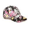 Outdoor Sunscreen Hat Casual Women Baseball Cap Adjustable Casual Cap Cotton Polyester Floral Printed Hat For Spring Outdoor