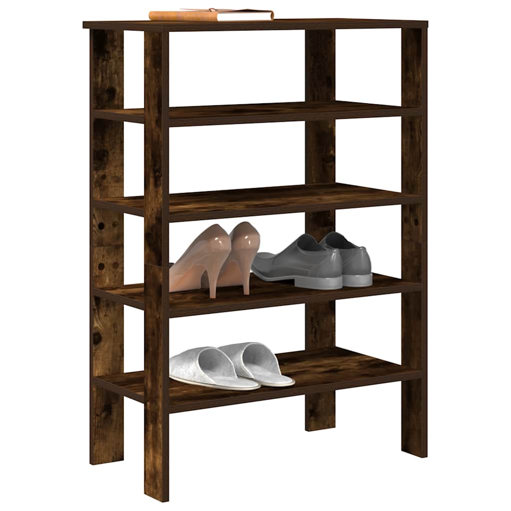 Shoe Rack Smoked Oak 61 x 32 x 87.5 cm Wood Based Panel