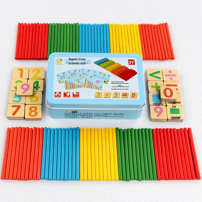 

Magnetic Tin Box Packed Number Sticks for Early Math Education - Wooden Educational Toys for Kindergarten & Primary School